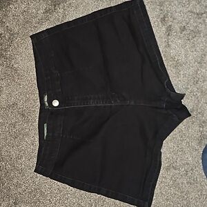Black, high-waist shorts